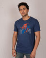 Shop Spider Jump Half Sleeve T-Shirt (SML)-Front