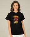 Shop Spider Spray Paint Boyfriend T-Shirt (FFHL)-Front