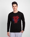 Shop Spiderman on War Full Sleeve T-shirt (SPL)-Front