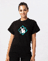 Shop Spidey Logo Glow In Dark Boyfriend T-Shirt (FFHL) ( GID )-Front