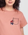 Shop Spidey Pocket Boyfriend T-Shirt (AVL)-Front
