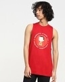 Shop Men's Red Spirit Maintenance Graphic Printed Deep Armhole Vest-Front