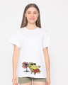 Shop Spongebob Beach Chilling Boyfriend T-Shirt (SBL)-Front