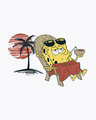 Shop Spongebob Beach Chilling Boyfriend T-Shirt (SBL)