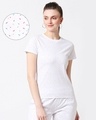 Shop Women's White Sprinkles AOP T-shirt-Front