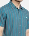 Shop Spruce up Tribal Stripe Half Sleeve Shirt