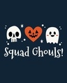 Shop Women's Blue Squad Ghouls 3/4th Sleeve Graphic Printed Slim Fit T-shirt