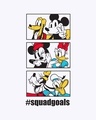Shop Squad Goals Mickey and Friends Half Sleeve T-shirt-Full