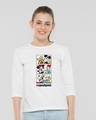 Shop Squad Goals Mickey & Friends Round Neck 3/4th Sleeve T-Shirt (DL)-Front