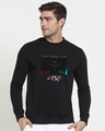 Shop Men's Black Squid Game Front Man Graphic Printed Crewneck Sweatshirt-Front