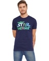 Shop Star Wars Navy Blue Character Print Mens T Shirt-Front