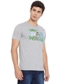 Shop Star Wars Round Neck Short Sleeves Graphic Print T Shirt   Grey-Full