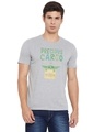Shop Star Wars Round Neck Short Sleeves Graphic Print T Shirt   Grey-Front
