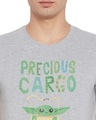 Shop Star Wars Round Neck Short Sleeves Graphic Print T Shirt   Grey