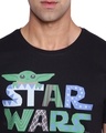 Shop Star Wars Round Neck Short Sleeves  T Shirt   Black