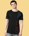 Shop Star Wars Half Sleeves Hyperprint T-Shirt (SWL) Black-Front