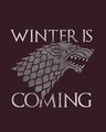 Shop Stark Winter Is Coming Scoop Neck Full Sleeve T-Shirt (GTL)-Full