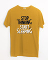 Shop Start Sleeping Half Sleeve T-Shirt-Front