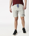 Shop Ecru Elasticated Shorts-Front