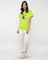 Shop Stay Away Panda Boyfriend T-Shirt Neon Green-Full