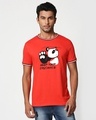 Shop Stay Away Panda Crewneck Varsity Rib H/S T-Shirt-Multicolor-Front
