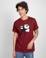 Shop Stay Away Panda Half Sleeve T-Shirt-Front