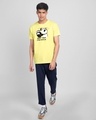Shop Stay Away Panda Half Sleeve T-Shirt-Pastel Yellow-Design