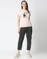 Shop Stay Away Panda Printed Half Sleeve Pink T-shirt-Design