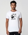 Shop Stay Away Panda Varsity Half Sleeve T-Shirt-Front