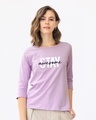 Shop Stay Awesome Round Neck 3/4th Sleeve T-Shirt-Front