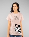 Shop Stay Classy Minnie Boyfriend T-Shirt Baby Pink (DL)-Front