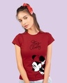 Shop Women's Red Stay Classy Minnie Slim Fit T-shirt-Front