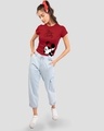 Shop Women's Red Stay Classy Minnie Slim Fit T-shirt-Design