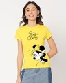 Shop Stay Classy Minnie  Half Sleeve Printed T-Shirt Empire Yellow (DL)-Front