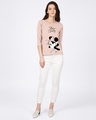 Shop Stay Classy Minnie Round Neck 3/4 Sleeve T-Shirt Baby Pink (DL)-Design