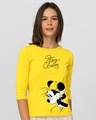 Shop Stay Classy Minnie Round Neck 3/4 Sleeve T-Shirt (DL)-Front