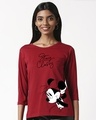 Shop Stay Classy Minnie Round Neck 3/4th Sleeve T-Shirt (DL)-Front