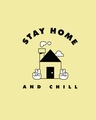 Shop Stay Home And Chill Boyfriend T-Shirt Pastel Yellow-Full