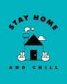 Shop Stay Home And Chill Boyfriend T-Shirt Tropical Blue-Full