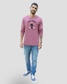 Shop Stay Home And Chill Full Sleeve T-Shirt Frosty Pink-Design