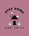 Shop Stay Home And Chill Full Sleeve T-Shirt Frosty Pink-Full
