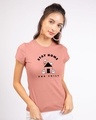 Shop Stay Home And Chill Half Sleeve T-Shirt Misty Pink-Front