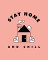 Shop Stay Home And Chill Half Sleeve T-Shirt Misty Pink-Full