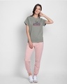 Shop Stay Motivated Stripe Boyfriend T-Shirt Meteor Grey-Design