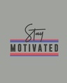 Shop Stay Motivated Stripe Boyfriend T-Shirt Meteor Grey-Full