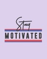 Shop Stay Motivated Varsity Half Sleeve T-shirt-Full