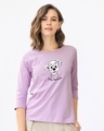 Shop Stay Pawsome Round Neck 3/4th Sleeve T-Shirt (DL)-Front