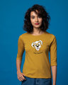 Shop Stay Pawsome Round Neck 3/4th Sleeve T-Shirt (DL)-Front