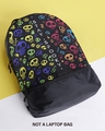 Shop Unisex Black Stay Spooky Graphic Printed Small Backpack-Front