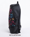Shop Unisex Black Stay Spooky Graphic Printed Small Backpack-Full